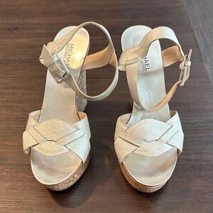 Michael Kors Elegant Silver Platform Heels